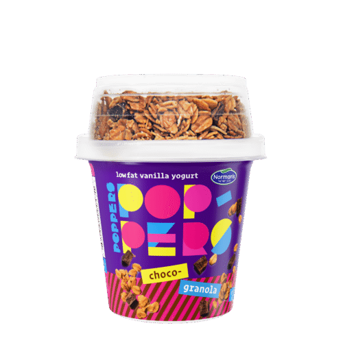 Poppers Choco-Granola Lowfat Vanilla Yogurt