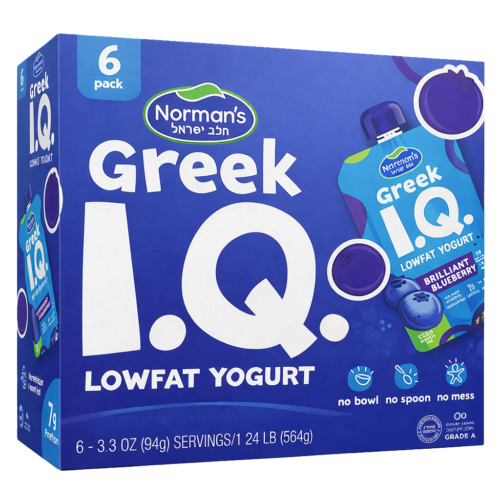 Greek I.Q. Blueberry Lowfat Yogurt - Value 6 Pack