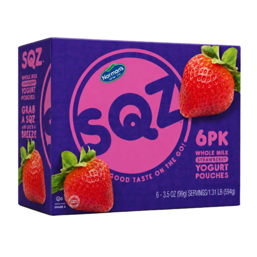 SQZ Strawberry Whole Milk Yogurt - Value 6 Pack