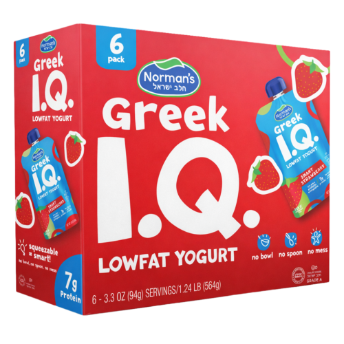 Greek I.Q. Strawberry Lowfat Yogurt -  Value 6 Pack
